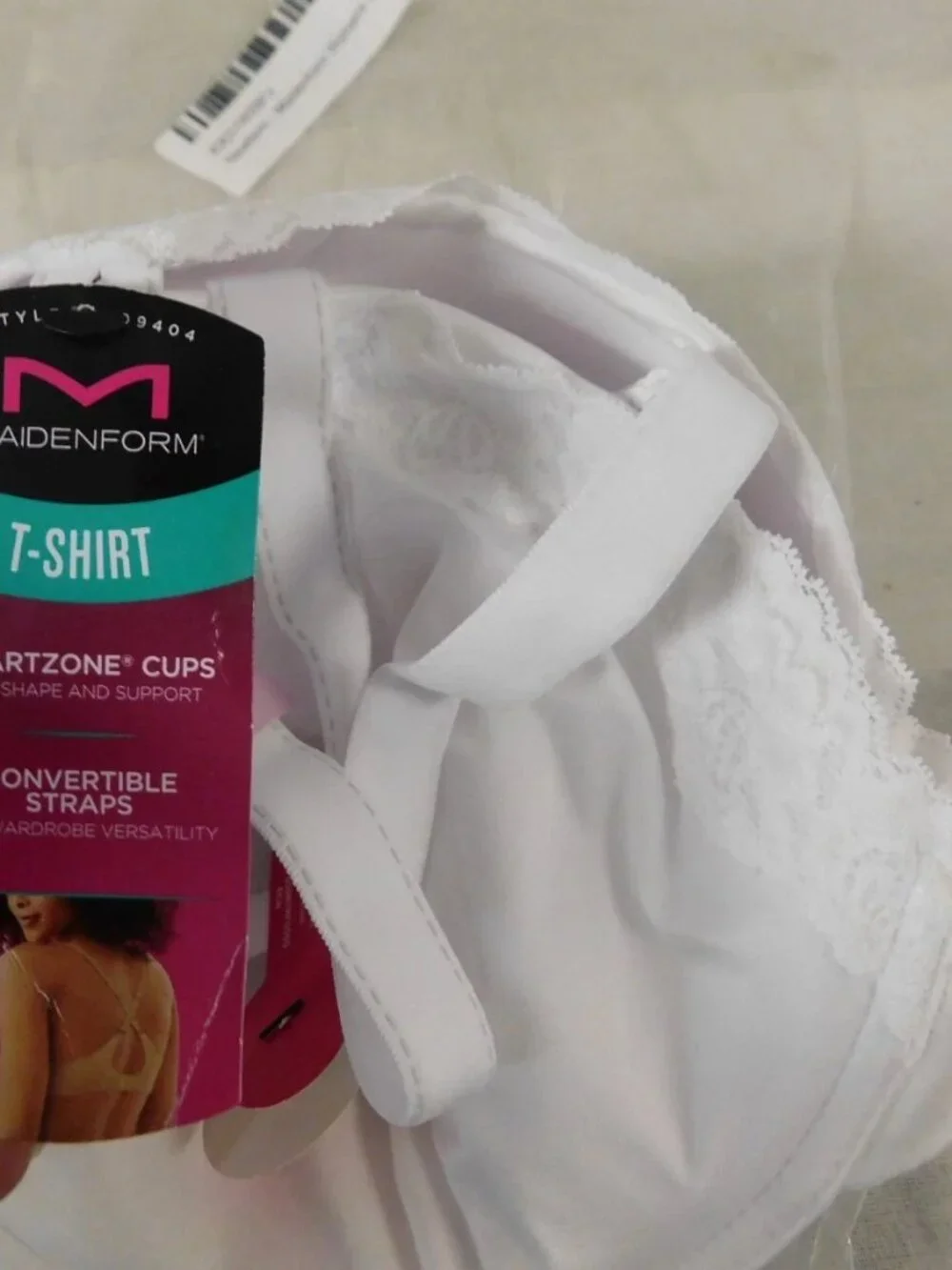 Maidenform T Shirt Convertible Straps Bra White 40 D New